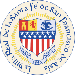 City of Santa Fe logo redirects to home